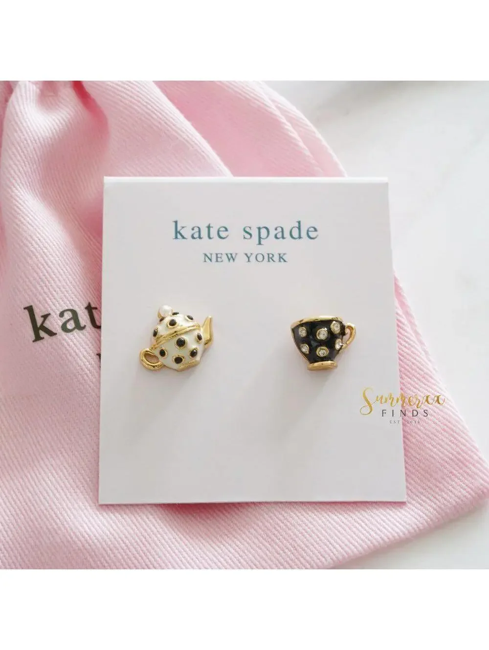 Kate Spade Alice in Wonderland Teacup Stud Earrings - Picture 4 of 7